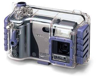 casio hu-7000 transparent water-proof housing for  qv-7000sx vintage digital camera 1998