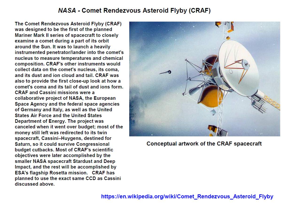 Janesick:  NASA Comet Rendezvous  Asteroir Flyby